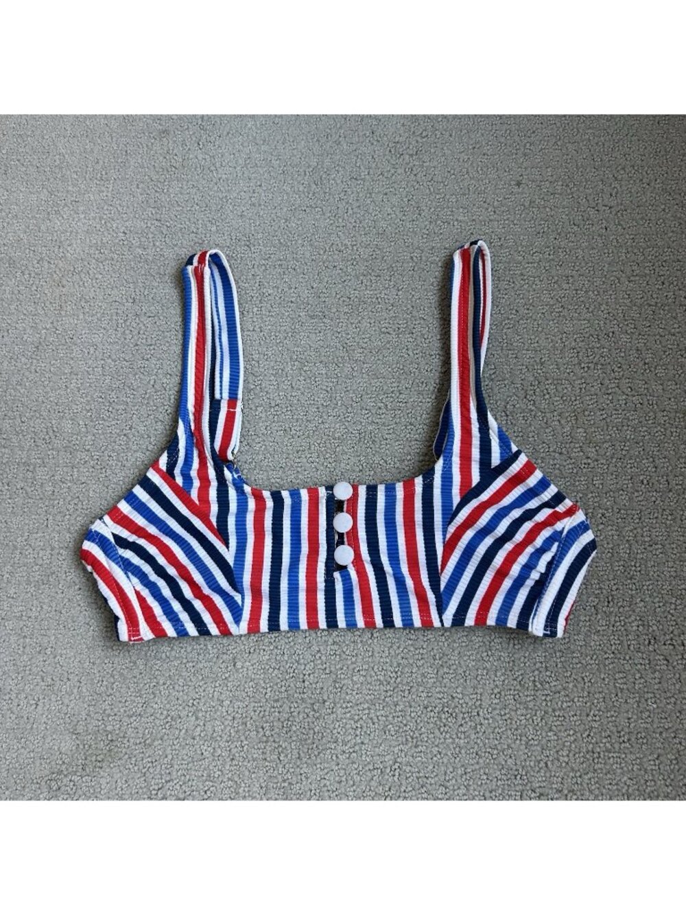 Bikini Top Xhilaration American Flag Stripes Sports Bra Womens Size Medium